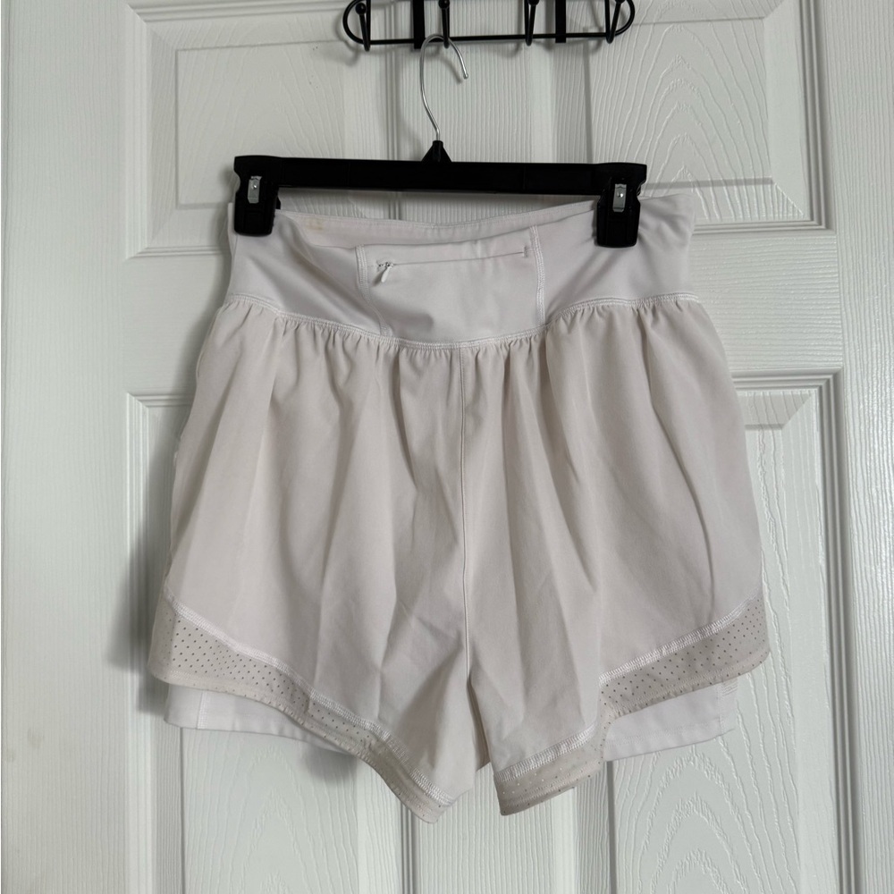 Spanx Get Moving Running Shorts White Upf 50 Size… - image 3